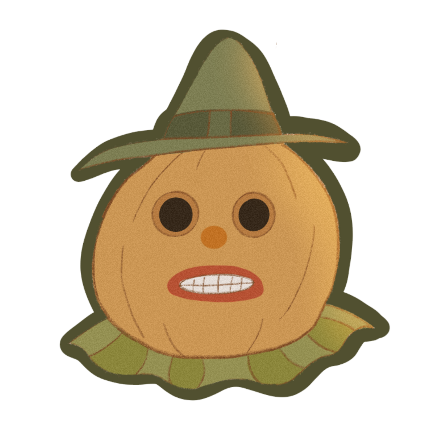 Round Eye Pumpkin Person Sticker - Over The Garden Wall