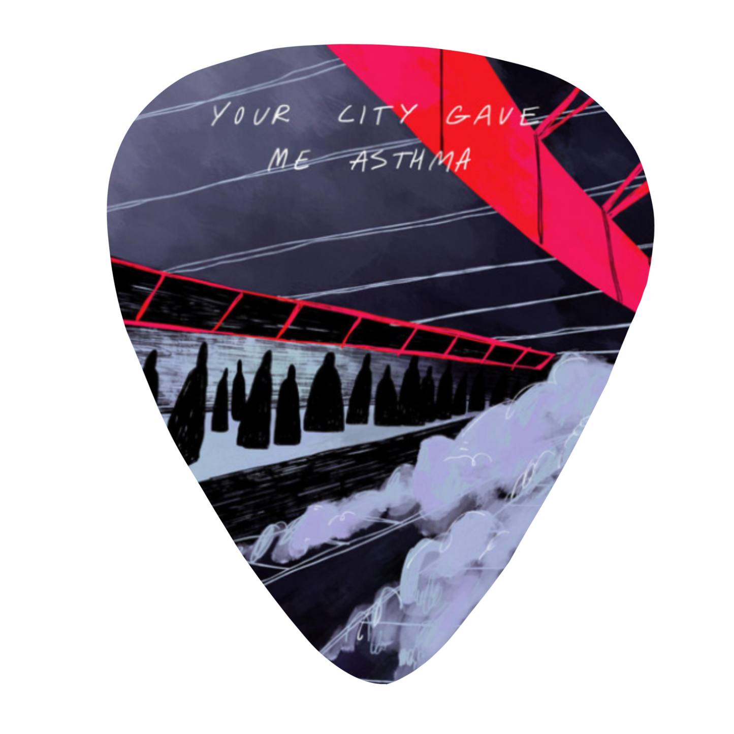 Your City Gave Me Asthma Guitar Pick Sticker