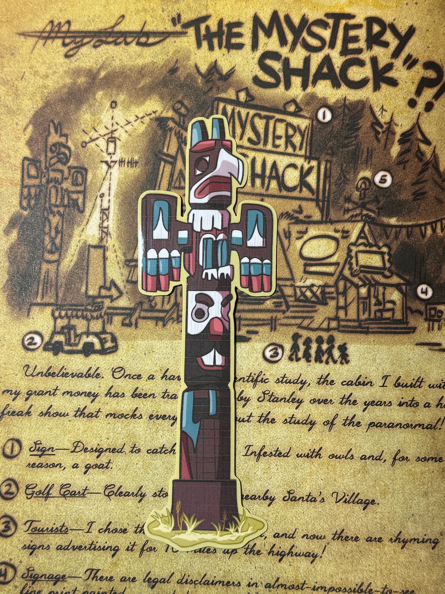 Gravity Falls Totem Pole Sticker