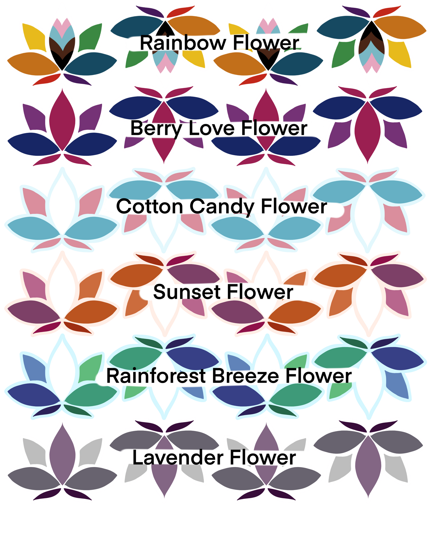 Color Flower Stickers!