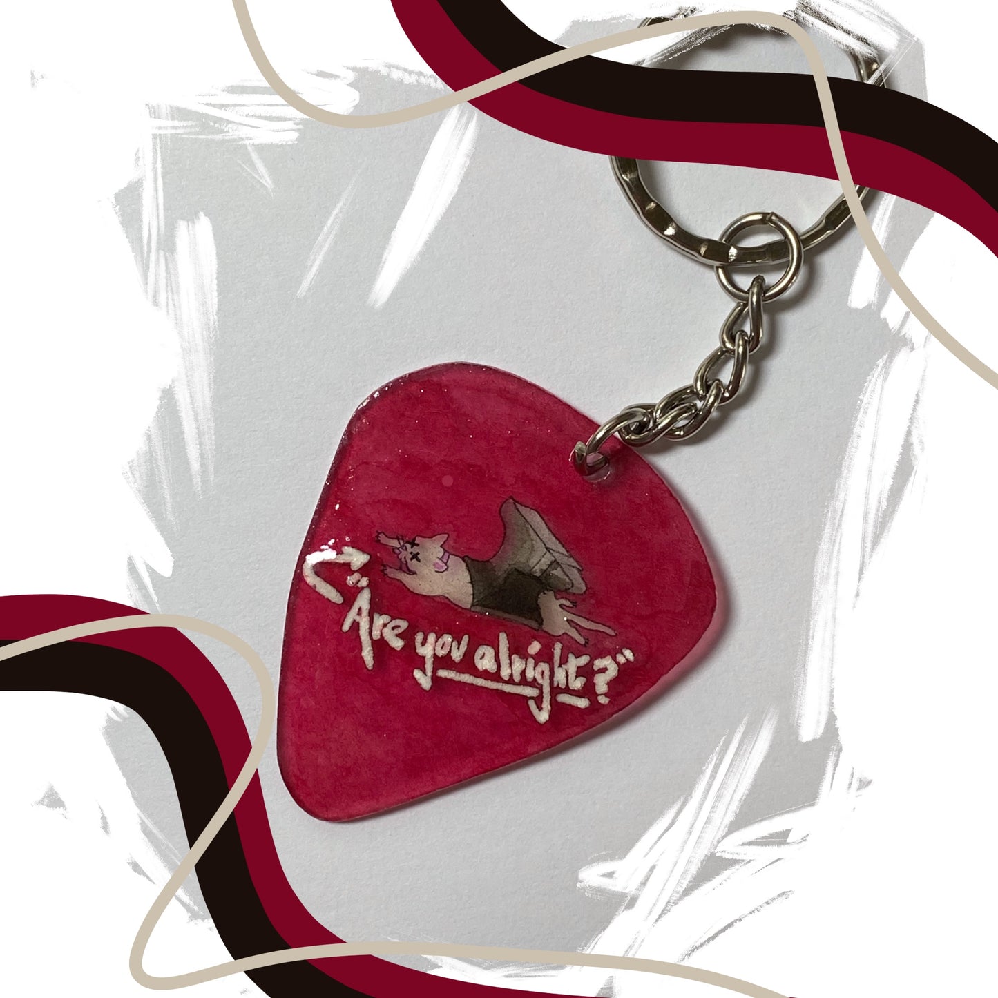 Are You Alright? Guitar Pick Keychain