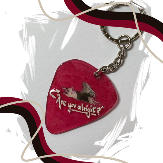 Are You Alright? Guitar Pick Keychain