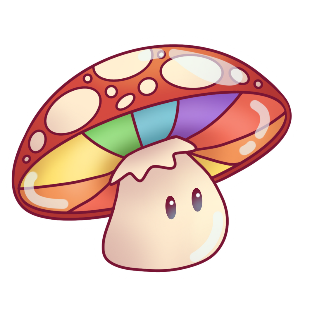Rainbow Mushroom Sticker